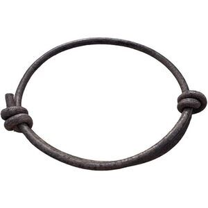 3 Mm Men Genuine Leather Bracelet - Handmade Adjustable Cuff, Mens Minimalism